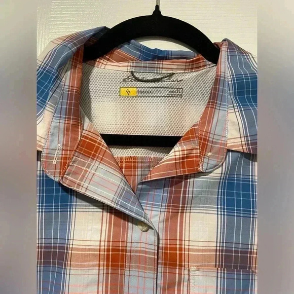 Eddie Bauer Women Nylon Vented Activewear Adventurer Short Sleeve Shirt Size L T - Picture 4 of 8